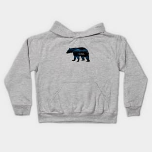 I Love AVL - Black Bear Cityscape - GreyBG 25 Kids Hoodie